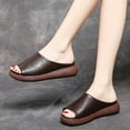 thumbnail image 4 of Sandales Rouges pour Femmes Talon Bas Été Nouveau Style à Porter à l'Extérieur Plates avec Sandales de Plage Rétro Gâteau Éponge Sandales et Pantoufles Décontractées Femme Plage Grande Taille Sandales de Plage pour Femmes 2023 en Liquidation, 4 of 9