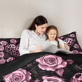 thumbnail image 5 of Castle Fairy Vintage Love Heart Twin Comforter Sets,Romantic Floral Rose Bedding Set, 5 of 8