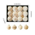 thumbnail image 3 of Velvet Decorative Ball Glitter Diamonds Velvet Christmas Balls 8cm 12Pcs Hanging Ornaments for Holiday Tree Decor Champagne Gold Rkxzt, 3 of 8