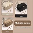thumbnail image 3 of Hanging Travel Toiletry Bag for Women & Men, Large Waterproof Cosmetic Organizer with Multiple Pockets, Perfect for Makeup & Shaving Essentials, Brown, 3 of 4