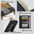 thumbnail image 4 of Leather Notebook with Pen Holder Writing Notepad Includes 100 Pages Lined Journal Camouflage White Flowers, 4 of 6