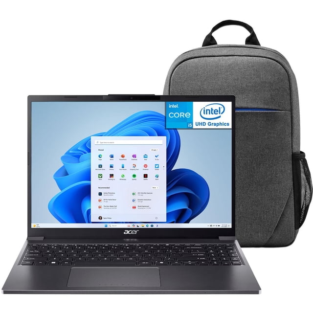 Laptop ACER Aspire Go 15 Intel Core i5 1334U 16GB RAM 256GB SSD 15.3" Windows 11 Home Teclado en Ingles + Mochila