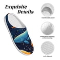 thumbnail image 5 of Haiem Whimsical Underwater Fantasy Print Women's Fuzzy Memory Foam House Slipper Cozy Home Footwear Non-slip Winter Slippers-44/45, 5 of 7