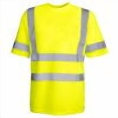 Rugged Blue Type R Class 3 Hi-Vis Wicking Mesh Short Sleeve T-Shirt, Hi-Vis Yellow, Large