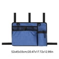 thumbnail image 3 of QAZbgdl Foldable Wheelchair Bag & Walker Side Organizer with Large Capacity, Cup Holder & Multiple Pockets | 1 Pcs | Blue or Gray | 20.47x17.72x12.99in, 3 of 7