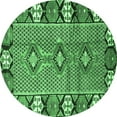 thumbnail image 1 of Ahgly Company Indoor Round Persian Emerald Green Traditional Area Rugs, 7' Round, 1 of 4