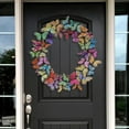 thumbnail image 4 of Artificial Butterfly Wreath for Front Door Spring Summer Wreath Easter Holiday Party Decoration Wall hanging Farmhouse For Indoor Outdoor Simulation Butterfly Photo Prop, 4 of 13