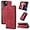 Red, variant on Vintage Wallet Stand Phone Case for iPhone X XS XR SE 8 7 6 6S Plus Max, Magnetic Closure Card Holder Back Cover, Business Skin-Friendly Protective Shell(Red,7/8)
