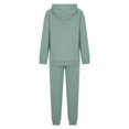 thumbnail image 6 of WULMLEO Women 2 Piece Tracksuit Outfits Half Button Drawstring Hoodies & Jogger Pants Long Sleeve Casual Loungewear Sets Light Green M, 6 of 7