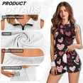 thumbnail image 5 of Yuyamidu Cute Heart Love Prints Tennis Golf Dress for Women Valentine's Day Slim Fit Summer Clothes Size XS Sleeveless Womens Athletic Clothing Sets with Built-in Shorts, 5 of 7