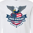 thumbnail image 4 of Inktastic Red Friday Remembering Everyone Deployed with Eagle and Shield Long Sleeve T-Shirt, 4 of 5