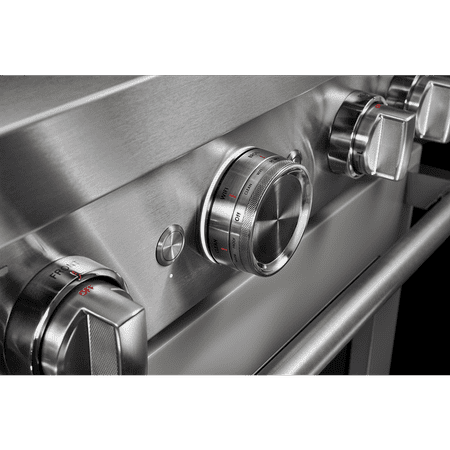KitchenAid - 4.1 Cu. Ft. Freestanding Dual-Fuel True Convection Range with Self-Cleaning - Milkshake