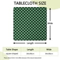 thumbnail image 2 of Green and Black Checkerboard Pattern Square Fitted Tablecloth with Elastic Edge,Square Table Cover,Washable Elastic Table Cover for Home Kitchen Party Decor 34"x34", 2 of 6