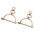 thumbnail image 1 of 2PCS Cow Bull Cattle Nose Ring Stainless Steel Swivel Half Hoof Nose Clamp Livestock Traction Tool for Farm S, 1 of 4