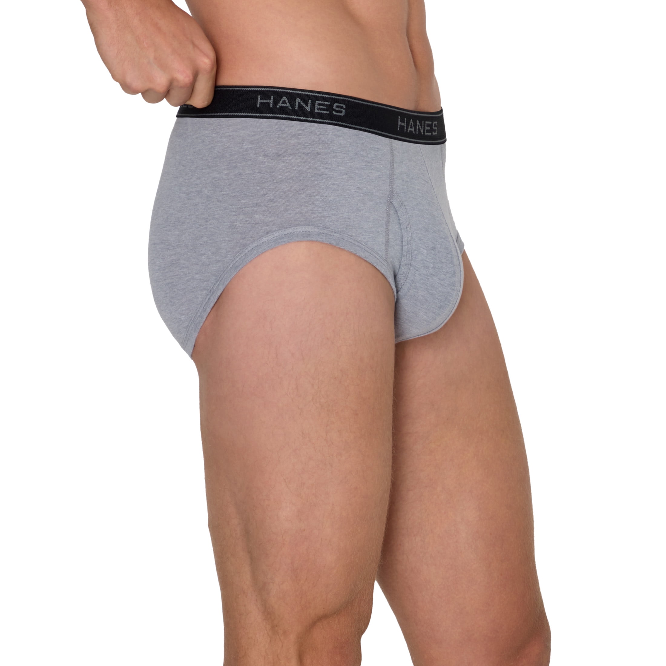 Hanes Mens Underwear Briefs, 3-Pack, Mid-rise Core + Cotton Stretch Briefs, Value Comfort Underwear