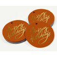 thumbnail image 3 of Inkdotpot Pack Of 100 Happy Holiday Favor Paper Tags Craft Real Gold Foil Hang Tags, 3 of 7