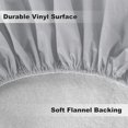 thumbnail image 3 of HAHDAXIA Round Waterproof Table Cover Elastic Tablecloth Vinyl Fitted Table Cover Elastic Edged Plastic Table Cover, Fits Tables up to 36"-44" R, Silver, 3 of 7