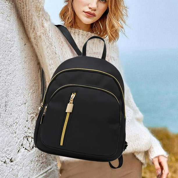Women Backpack Purse, Nylon Small Backpack for Women, Fashion Casual  Lightweight Travel School Shoulder Bag, Cute Small Backpack Mini Purse  Casual Daypacks for Teen Girls and Women (Black) 