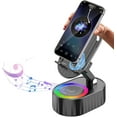 thumbnail image 1 of Wireless Induction Audio Bluetooth Speaker 5in1 Phone Holder Emergency Rechargeable (3000mAh) with Colorful Ambient Light 300° Foldable for Tablet iPhone Android (Black), 1 of 5