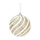 thumbnail image 2 of Bolas navideñas de nieve en polvo | Adornos para árbol de Navidad de 8 cm con detalles de cuentas y lentejuelas | Juego de 2 adornos colgantes en dorado, blanco, rosa y azul, 2 of 5
