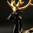 thumbnail image 4 of 2Pcs Resin Reindeer Statue Small Christmas Seated And Standing Deer Figurine, Reindeer Ornaments For Living Room, Wine Cabinet, Display Stand, Bedroom, Office Desktop, 4 of 4