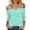 #0153-Mint Green, variant on Womens Cold Shoulder Tops for Women Summer Cut Out Tops 3/4 Sleeve Criss Cross Casual Shirts