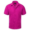 thumbnail image 2 of Guayabera Men's Cuban Beach Wedding Short Sleeve Button-up Casual Dress Shirt, 2 of 2