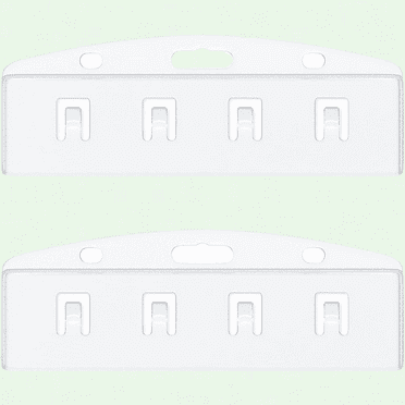 Hard Transparent Card Holders with Grippers, 2-Pack