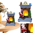 thumbnail image 1 of Adorno Navideño Resina Con Nocturna para Chimenea Muñeco Nieve Anciano Brillante (A), 1 of 9