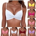 thumbnail image 1 of Sentmoon Women Bikini High Cut Woman Swimsuit Tummy Control Push Up Solid Color Oversized Spaghetti Strap Bathing Suits Summer Vacation Essentials for Women for Swimming and Beaches, 1 of 6