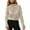 Beige, variant on Women's Mid-Neck Lightweight Knit Sweater Long Sleeve Solid Color Loose Fit Sweatshirt Comfort Pullover Top For St Patricks Day Outfits,Size:M