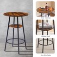 thumbnail image 6 of Royard Oaktree 3-piece Small Pub Dining Set, Round Bistro Table with Chairs for Apartment, Rustic Brown, 6 of 7