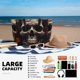 thumbnail image 5 of Fotbe Vintage Butterfly Flower Skull Bolsa de Viaje para Playa - Resistente al Agua, Bolsa Tote de Gran Capacidad y Ligera con 7 Bolsillos para Mujeres y Hombres, 5 of 7