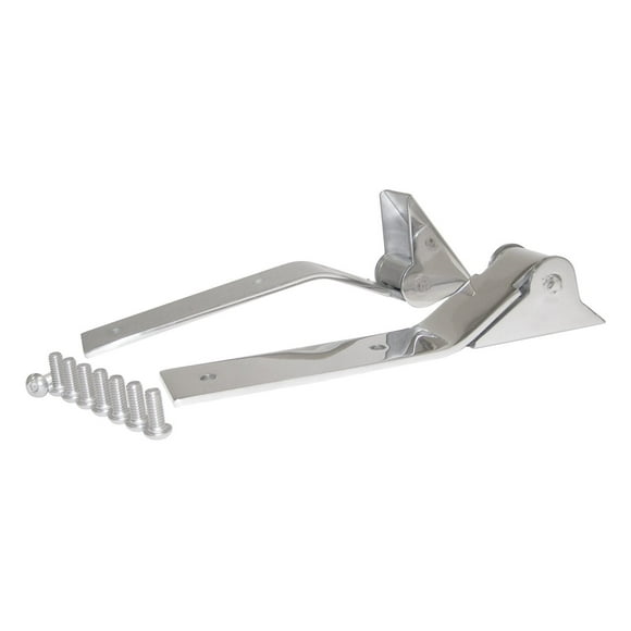 Fits 1987-1995 Jeep Wrangler YJ Crown Automotive Tailgate Hinge RT34049 RT Off-Road; Polished; Stainless Steel; Set Of 2