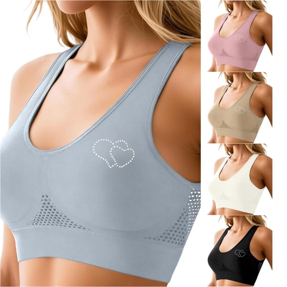 XFeng Women Floral Lace Wireless Bra, Adjustable Thin Straps Seamless Comfort Push Up Bralette