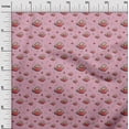 thumbnail image 3 of oneOone Georgette Viscose Light Pink Fabric Harvest Sewing Craft Projects Fabric Prints By Yard 42 Inch Wide, 3 of 4