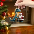 thumbnail image 5 of Adornos colgantes de dragón de Navidad acrílico realista para árbol de Navidad (D), 5 of 5