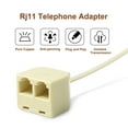 RJ11 6P4C Male to 2 Ports 6P4C Female Socket Phone Line Splitter Adapter