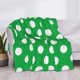 thumbnail image 3 of Balery Green And White Polka Dot Manta de Franela con Dibujo, Lujo Ultra Suave y Cálido, Antipelusa y Resistente a las Arrugas para Cama, Sofá, Camping -60"x50", 3 of 6
