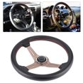 thumbnail image 3 of Steering Wheel Replacement, Anti-Rust Steering Wheel, Wrapped With Black Leather For Professionals Most Of Car Models Car Models Lovers Repair And Replace, 3 of 8