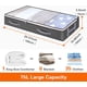 thumbnail image 4 of Paquete de 3 bolsas de almacenamiento debajo de la cama, 75 l, plegables, para ropa, gran capacidad, con ventana transparente, asas reforzadas, organizador con cremallera, sin W, 4 of 5
