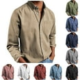 thumbnail image 4 of Men's Shirt Long Sleeve Untucked Casual Button Down Shirt With Pocket, 4 of 7