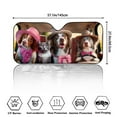 thumbnail image 6 of Xoenoiee Cute Dog Cat Pattern Sun Shade for Car Front Windshield UV Ray Blocker Vehicle Interior Sunshade Keep Car Interior Cool Universal Fits Trucks, SUVs, Sedans, 57.1x27.4 inches, 6 of 6
