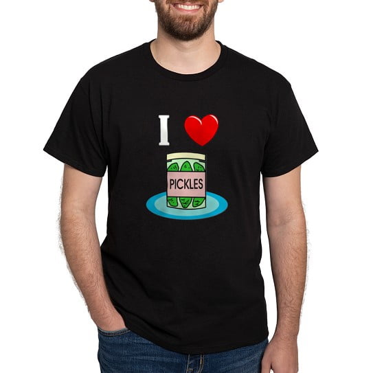 CafePress - I Love Pickles Dark T Shirt - Men's Classic Cotton T-Shirts