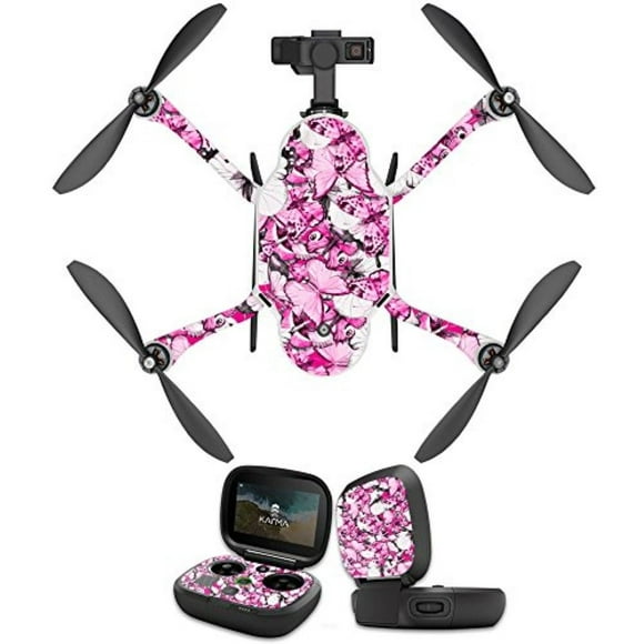 MightySkins Skin Compatible with GoPro Karma Drone Headphones wrap Cover Sticker Skins Butterfly Love