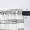 thumbnail image 5 of Black White Geometric Valance Curtains for Kitchen/Living Room/Bathroom/Bedroom Window, Rod Pocket Small Topper Half Short Window Curtains Voile Sheer Scarf, Modern Buffalo Plaid Abstract Art 54"x18", 5 of 8