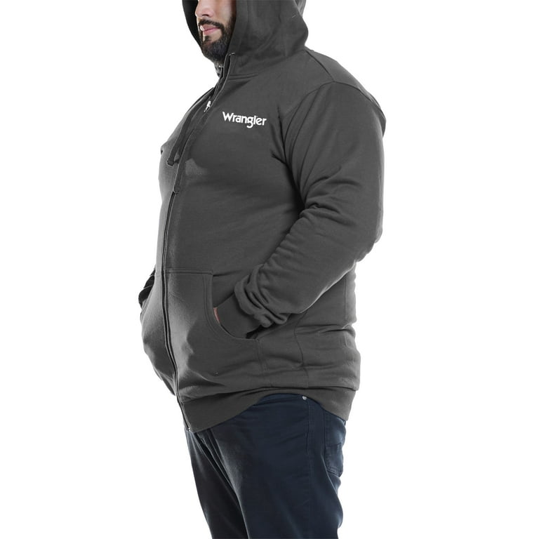 Wrangler Men s Big and Tall Full Zip Thermal Fleece Hoodie Big size up to 6XL and Tall size up to 5XLT Walmart