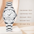 thumbnail image 6 of Women Watch Classic Quartz Wristwatch for Woman Solid Stainess Steel Band Luminous Pointer 3ATM Waterproof Watch Mother's Day Gift, 6 of 8