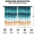 thumbnail image 2 of Blackout Kids Curtains,Watercolor Beach Childrens Insulated Curtains Set Of 2,Bedroom Essentials,Toddler Room Decor 42x63in(106x160cm), 2 of 4