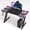 without Monitor Stand, variant on Auxe Gaxe 47 Inch Gaming Desk with Led Lights,Game Desks Table,Ergonomic Gamer Desk with Mouse Pad,Cup Holder,Headphone Hook for Adults
